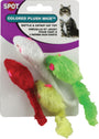 Ethical Pet Spot Souris en peluche colorées Jouet pour chat à l'herbe à chat, lot de 4