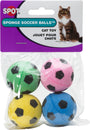 Ethical Pet Spot Ballons de football en éponge Jouet pour chat, lot de 4