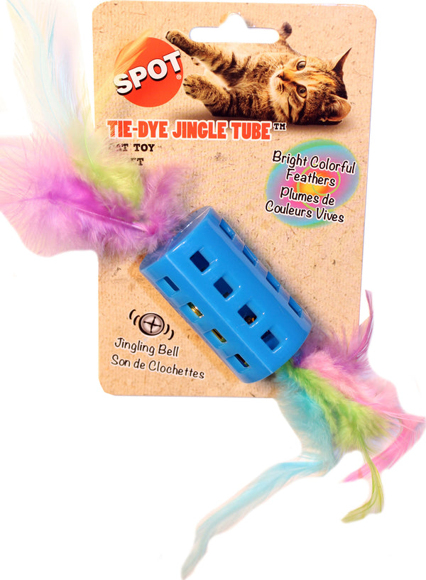 Ethical Pet Spot Tie-Dye Tube à grelot Jouet pour chat à l'herbe à chat, couleur variable