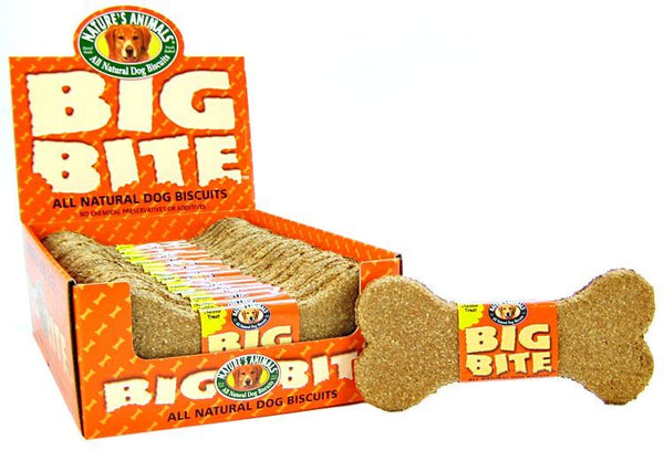 Nature's Animals Big Bite All Natural Dog Biscuits, Cheddar Cheese, 8-in