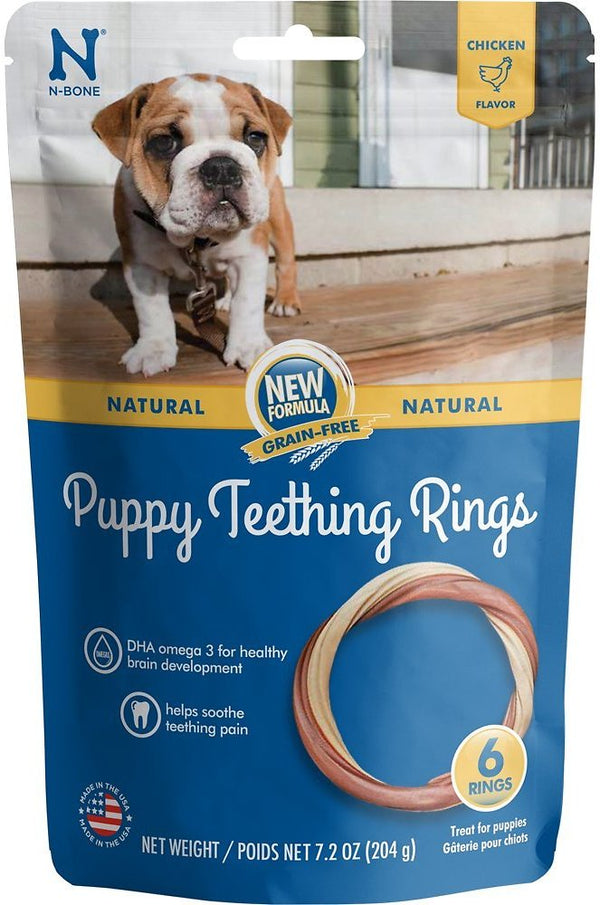 N-Bone Grain-Free Puppy Teething Ring Chicken Flavor Dog Treats
