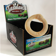 Tasman's American Bison Rawhide Rings Dog Treats, Individually Shrink Wrapped