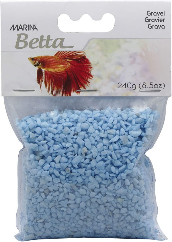Marina Betta Gravel Aquarium Decoration, Blue, 8.5-oz
