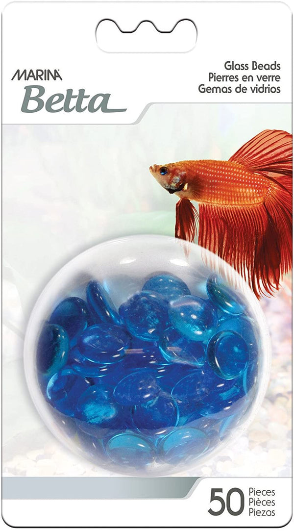 Marina Betta Marbles Aquarium Decoration, Blue