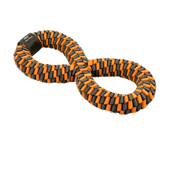 Tall Tails Braided Infinity Tug Dog Toy, Orange, 11-in