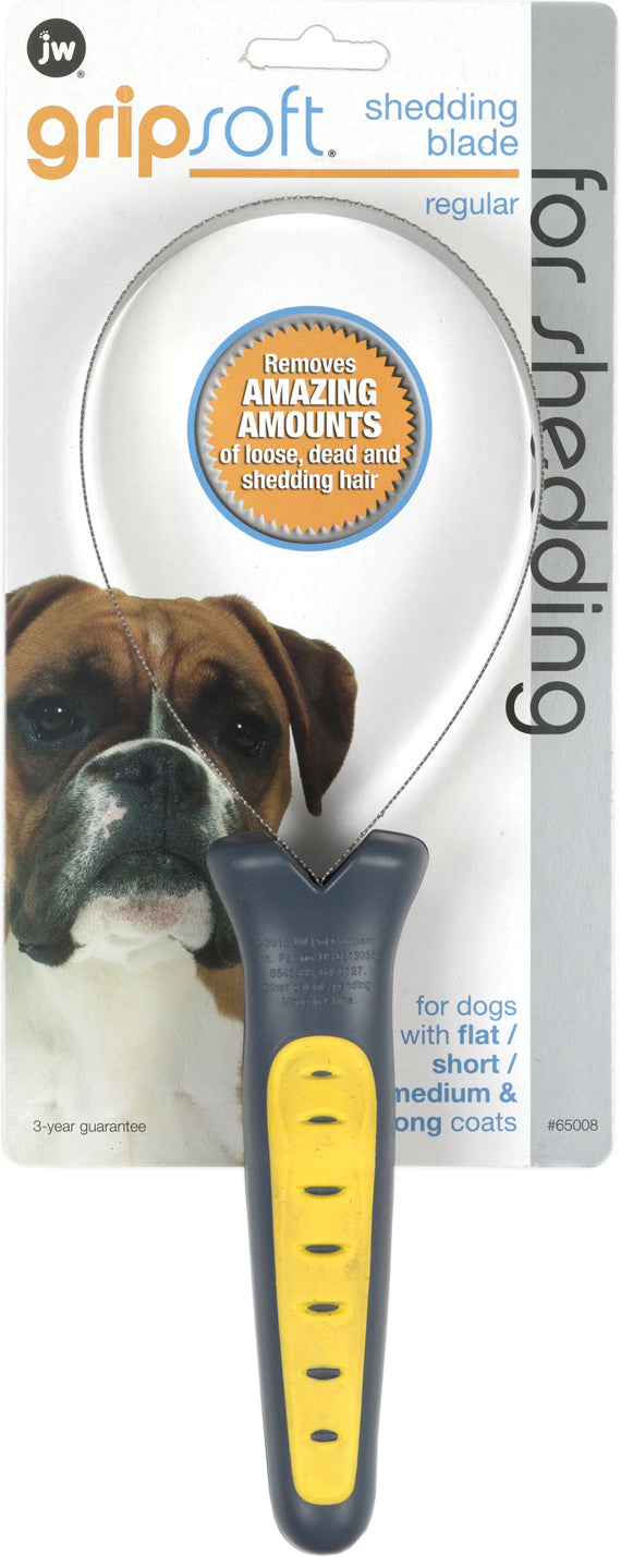 JW Pet Gripsoft Shedding Blade for Dogs