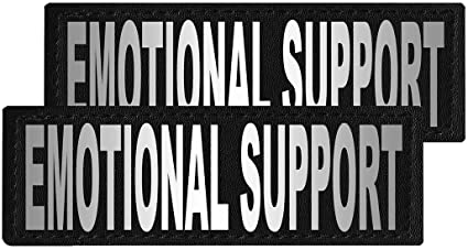 Dogline Removable Interchangeable Dog Patches, Emotional Support, 2-pk