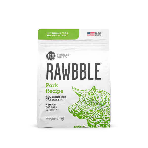 BIXBI Rawbble Pork Recipe Freeze-Dried Dog Food
