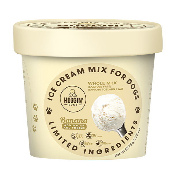 Puppy Cake Hoggin' Dogs Ice Cream Mix Banana Flavored Dog Treats