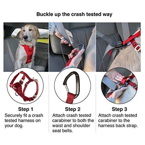 Kurgo Tru-Fit Enhanced Strength Smart Dog Harness, Red
