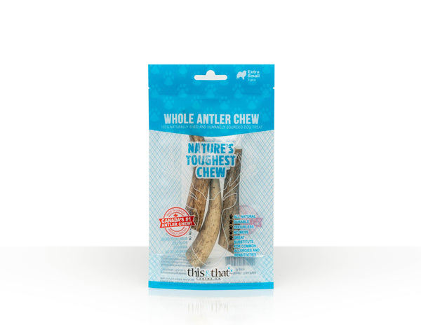 This & That Nature's Toughest Whole Antler Chew Dog Treats