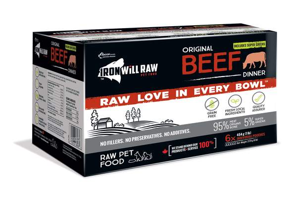 Iron Will Raw Original Beef Frozen Cat & Dog Food