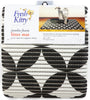 Fresh Kitty Tapis de Litière pour Chat Cercles en Mousse Jumbo, Noir et Gris