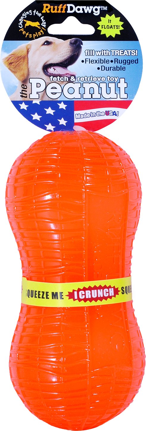 RuffDawg Crunch Peanut Dog Toy, Color Varies