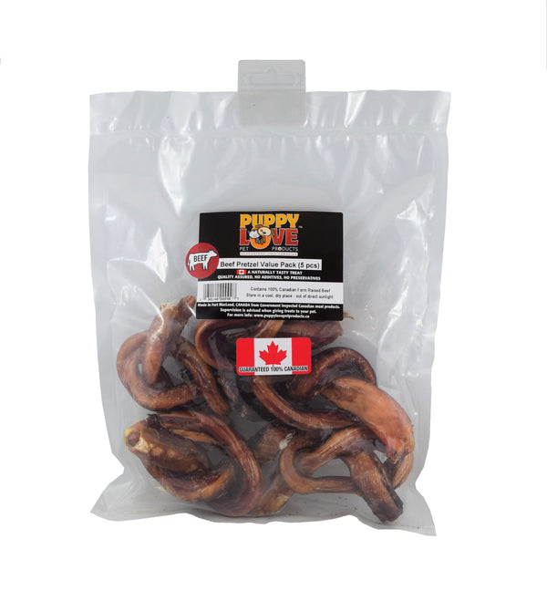 Puppy Love Beef Pretzel Chew Dog Treats