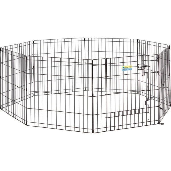 MidWest ConTour Exercise Pen with Door for Dogs, Black