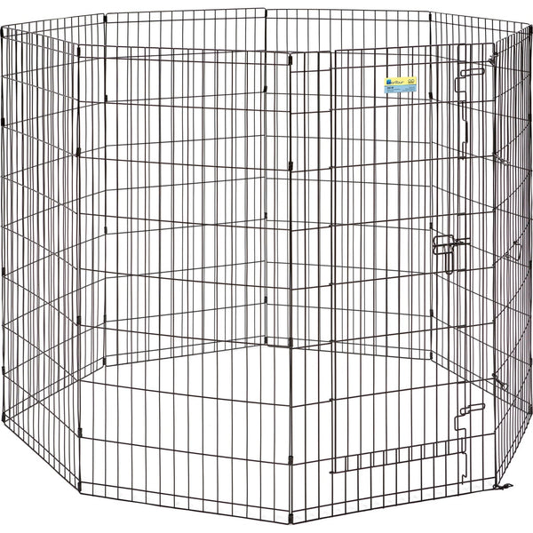 MidWest ConTour Exercise Pen with Door for Dogs, Black