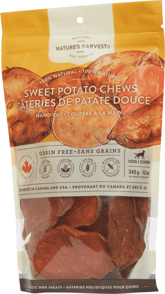 Nature’s Harvest Sweet Potato Chews Grain-Free Dog Treats