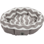 Precision SnooZZy ZigZag Shearling Pet Bed, Gray/White, 21-in
