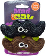 Mad Cat Jouet pour chat Meowstache à l'herbe à chat et silvervine, lot de 2.