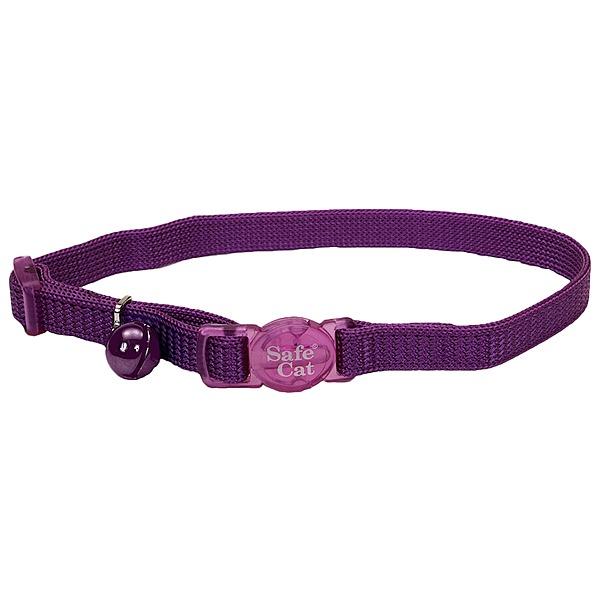 Safe Cat Collier pour chat en nylon réglable à rupture, violet, 12 po