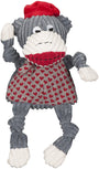 HuggleHounds Peluche durable Knottie Jean Claude singe en chaussette pour chien