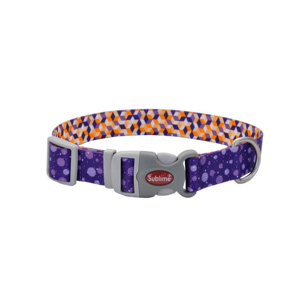 Collier pour chien ajustable Sublime, gouttes de pluie violettes