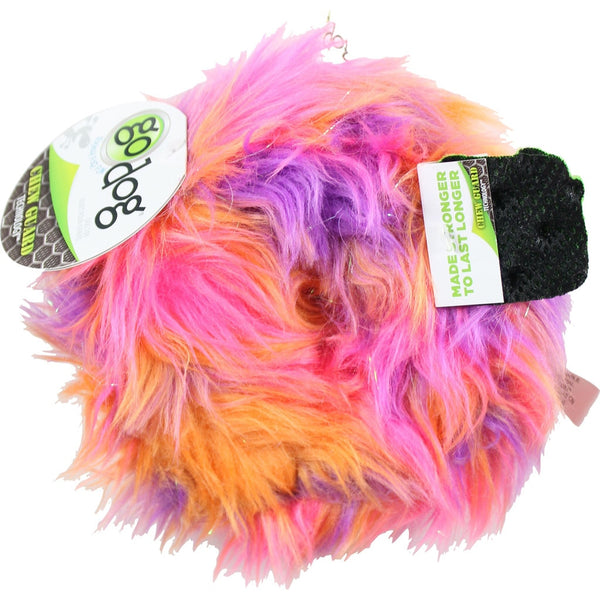 GoDog Furballz Rings Jouet pour chien Chew Guard, arc-en-ciel chaud
