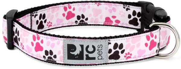 RC Pets Clip Dog Collar, Pitter Patter Pink
