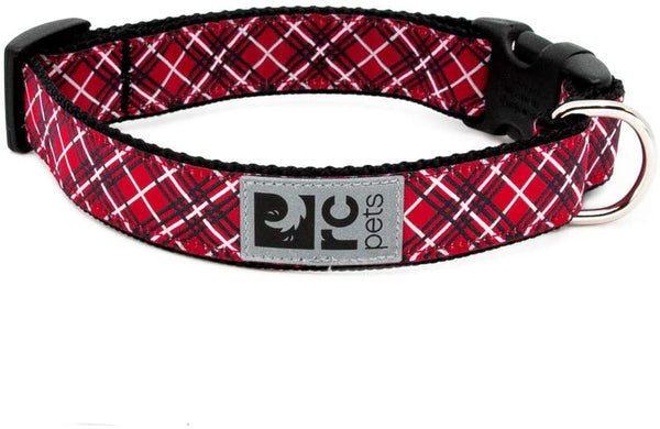 RC Pets Clip Dog Collar, Red Tartan