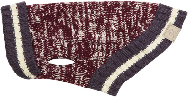 RC Pets Cabin Dog Sweater, Burgundy Melange
