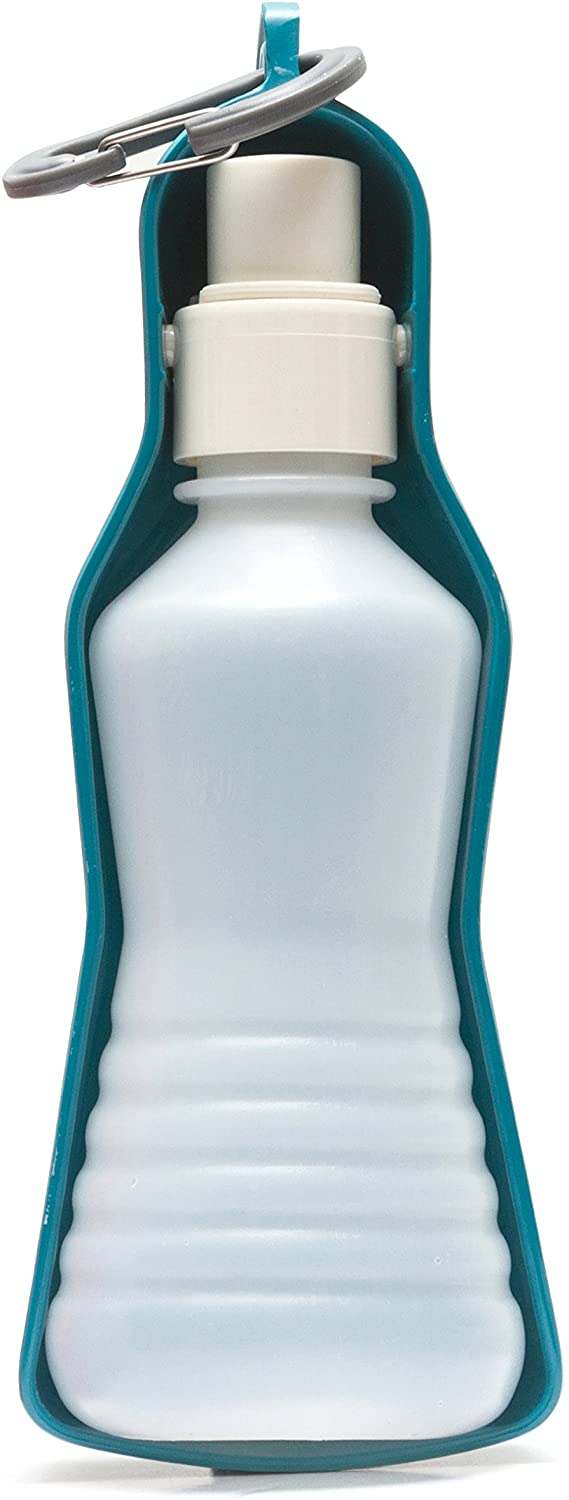 Messy Mutts Abreuvoir De Voyage En Plastique, Bleu