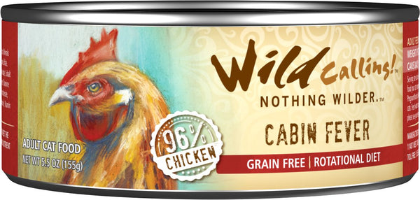 Wild Calling Cabin Fever Recette au poulet Sans céréales Pâtée pour chat adulte en conserve