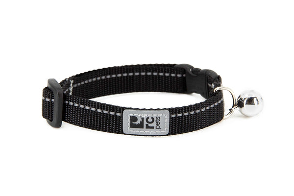 RC Pets Primary Kitty Breakaway Cat Collar, Black, 8-10-in