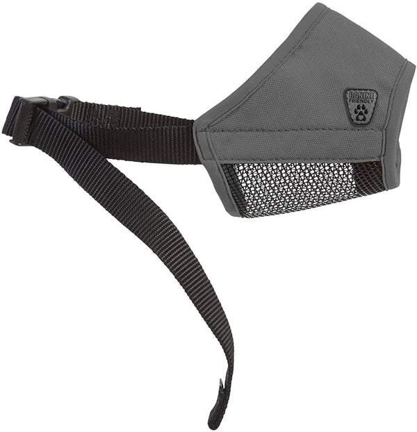 RC Pets Canine Friendly Soft Fit Dog Muzzle, Charcoal