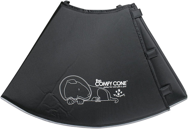 All Four Paws Collier de convalescence Confortable Comfy Cone pour chiens, Noir