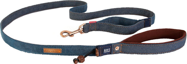 EzyDog Soft Trainer avec poignée de contrôle de la circulation Laisse pour chien, denim, 6 pi