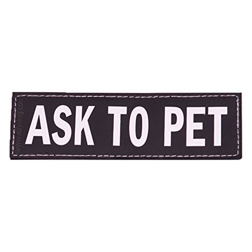 EzyDog Convert Patchs latéraux pour harnais, Ask to Pet