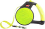 Wigzi Gel Handle Reflective Tape Retractable Dog Leash, Yellow