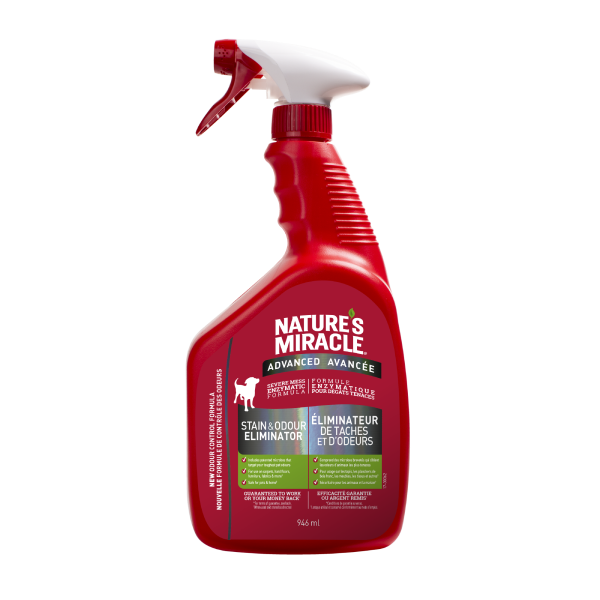 Nature's Miracle Advanced Stain & Odour Eliminator Dog Spray, 946-mL