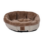 Precision SnooZZy Rustic Elegance Panier rond en peau de mouton pour chien, Buff, 17 po × 4,5 po