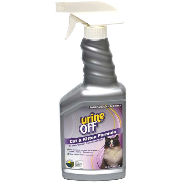 Urine-Off Formule avec pulvérisateur pour chats et chatons, 500 mL