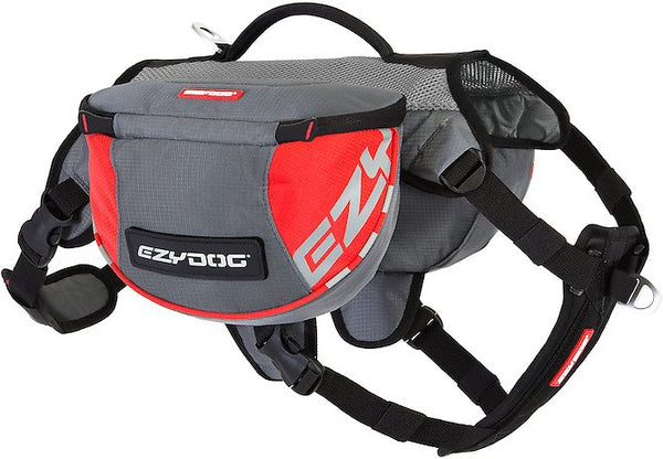 EzyDog Summit Sac à dos pour chien, gris/rouge