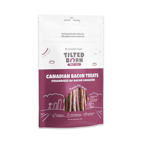 Tilted Barn Pet Co. Canadian Bacon Dog Treats, 100-gram