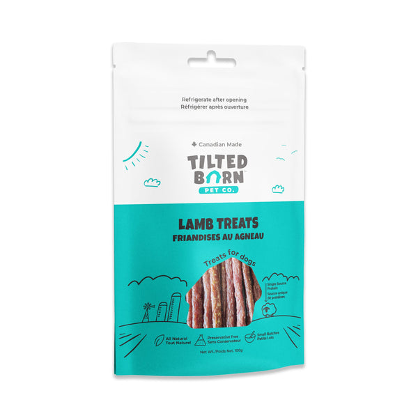 Tilted Barn Pet Company Friandises pour chiens à l'agneau, 100 grammes