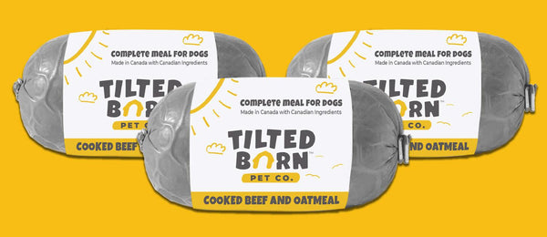 Tilted Barn Pet Co. Cooked Beef & Oatmeal Frozen Dog Food, 1-lb