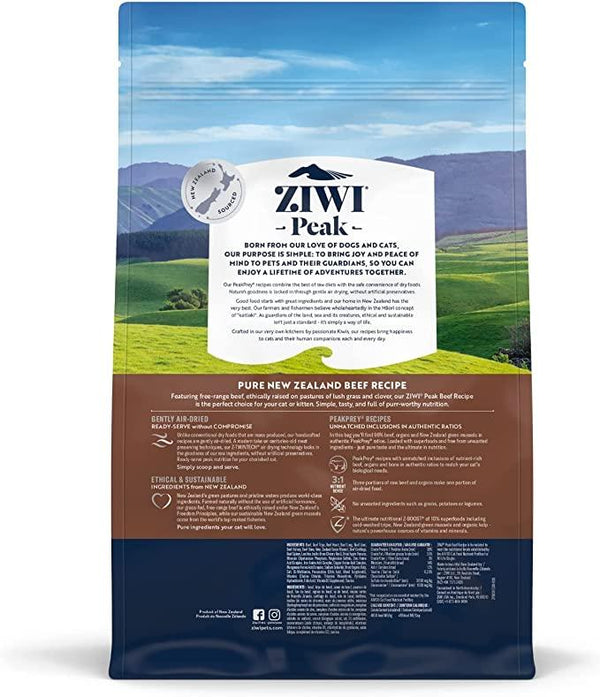 ZIWI Peak Beef Recipe Air-Dried Cat Food, 2.2-lb|1-kg