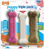 Jouet pour chien Nylabone Puppy Chew Puppy, paquet de trois, rose, paq. de 3