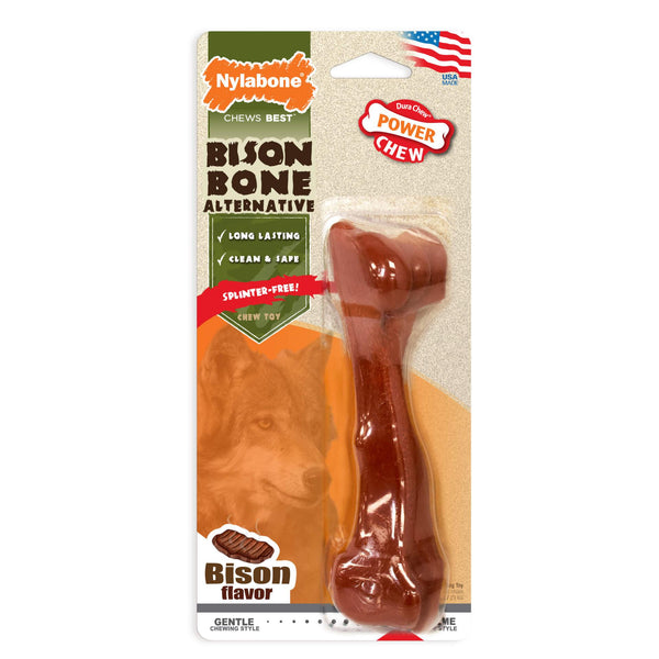 Nylabone Power Chew Bison Bone Alternative Dog Toy