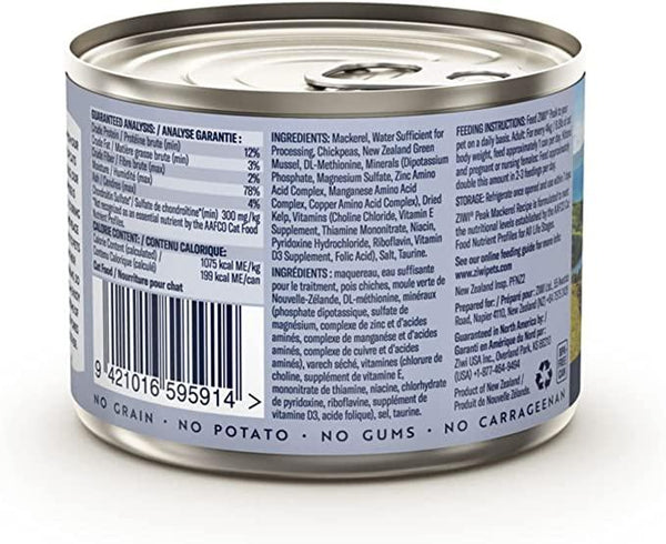 ZIWI Peak Mackerel Recipe Wet Cat Food Can